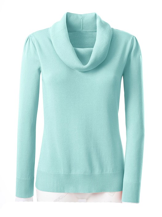 Creation L Mint Cozy Cowl Neck Sweater From Creation L