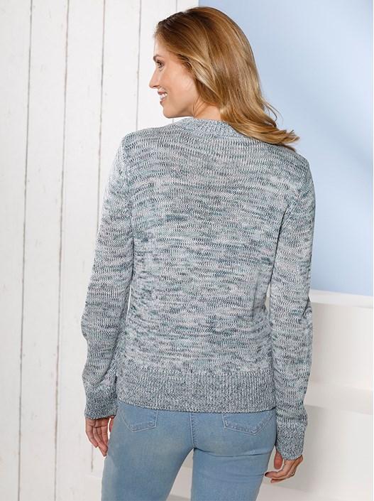 Creation L Mint-Mottled High Neck Heather Sweater From Creation L