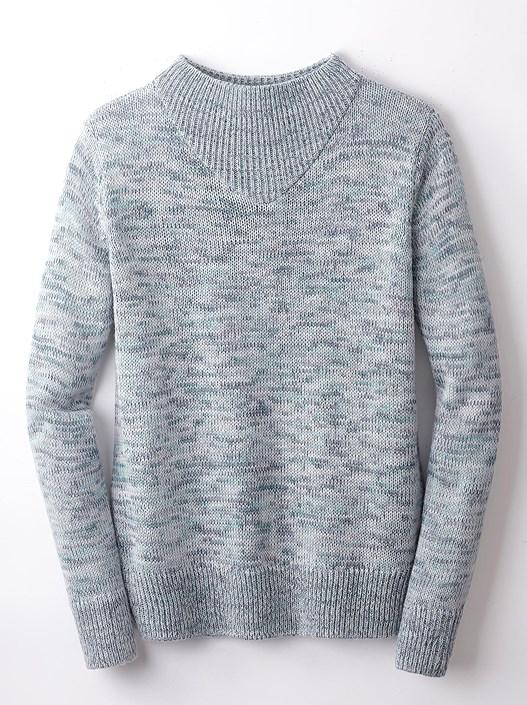 Creation L Mint-Mottled High Neck Heather Sweater From Creation L