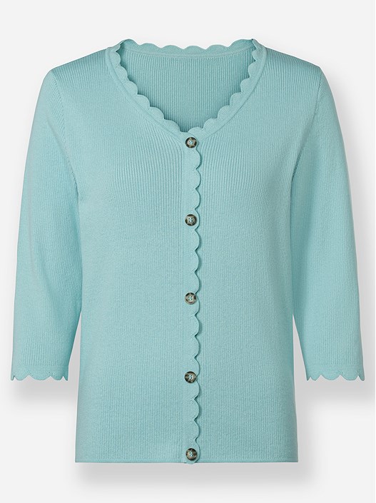 Creation L Mint Scalloped Hem Sweater From Creation L