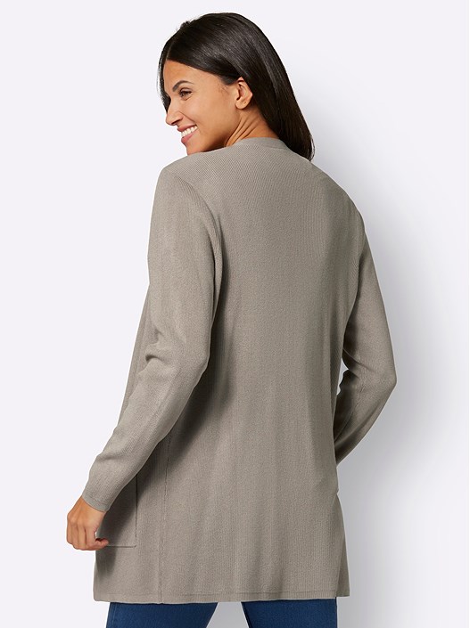 Creation L Mud Ribbed Long Cardigan From Creation L