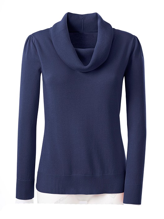 Creation L Navy Cozy Cowl Neck Sweater From Creation L