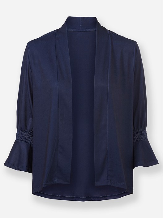 Creation L Navy Flounce Sleeve Cardigan From Creation L