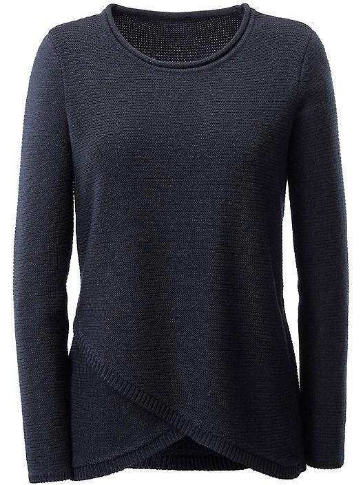 Creation L Navy Ribbed Layered Hem Sweater From Creation L
