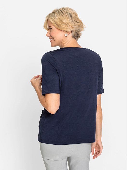 Creation L Navy Short Sleeve Cardigan From Creation L