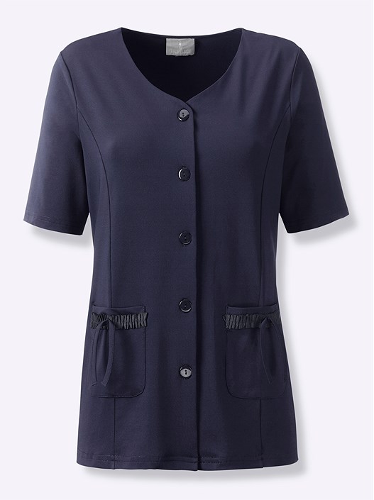 creation l Navy Short Sleeve Cardigan from creation L