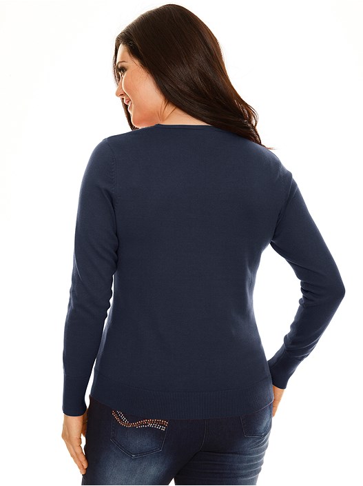 Creation L Navy V-Neck Button Up Cardigan From Creation L