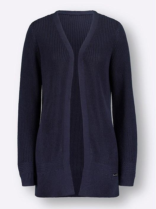 Creation L Navy Waffle Knit Cardigan From Creation L