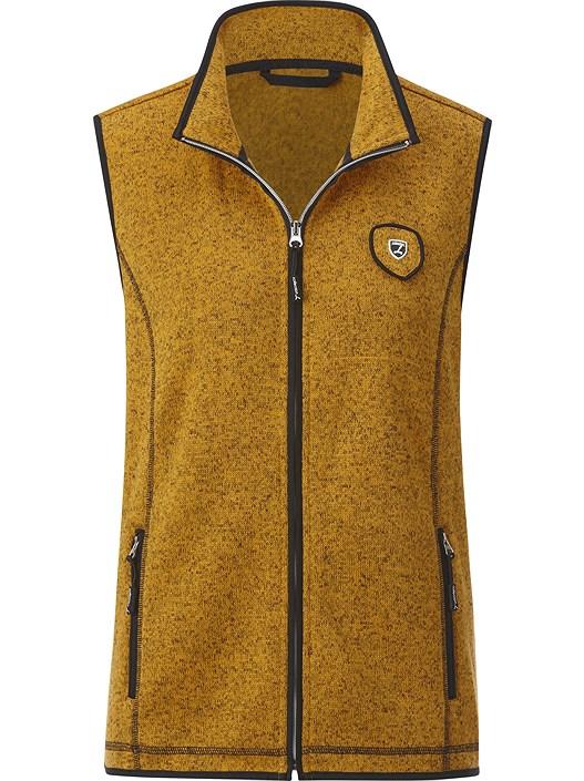 Creation L Ocher-Black-Patterned Heather Fleece Vest