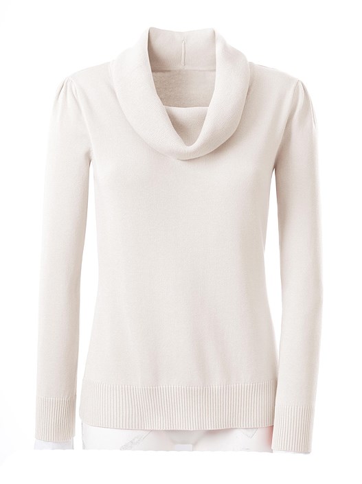 Creation L Off White Cozy Cowl Neck Sweater From Creation L