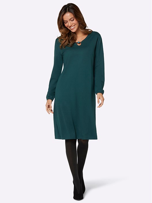 Creation L Petrol Long Sleeve Shift Dress From Creation L