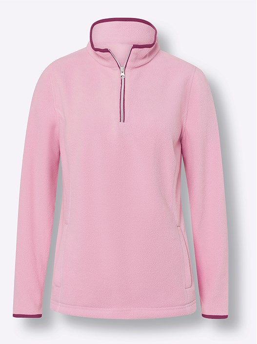 Creation L Rose Zip Fleece Cardigan From Creation L