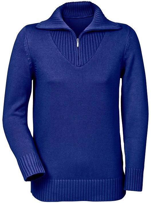 Creation L Royal Blue Zipper Detail Sweater From Creation L