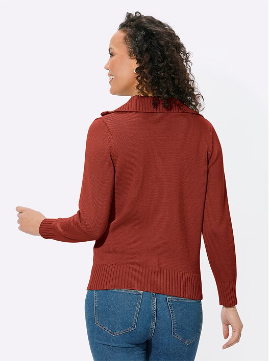Creation L Rust Zip Pullover Sweater From Creation L