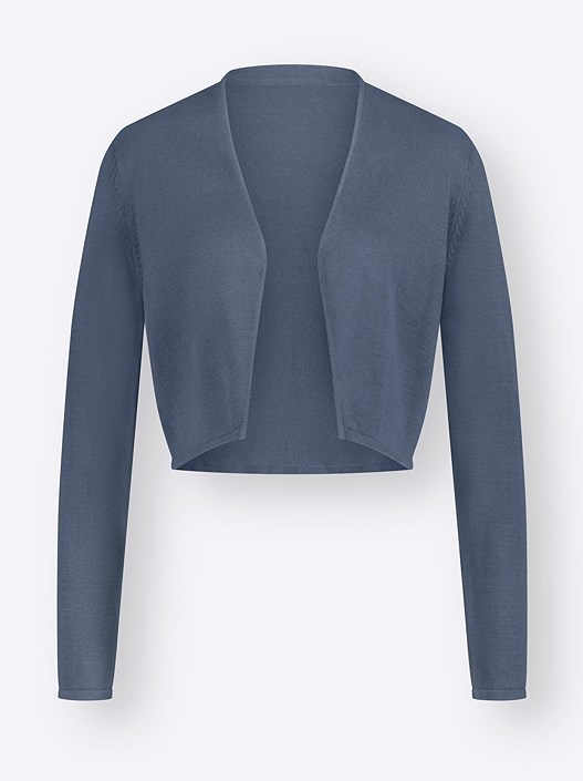 Creation L Smoky Blue Cropped Open Bolero From Creation L