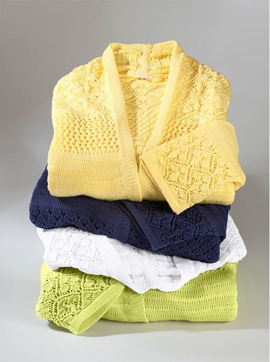 Creation L White Open Knit Pattern Cardigan From Creation L