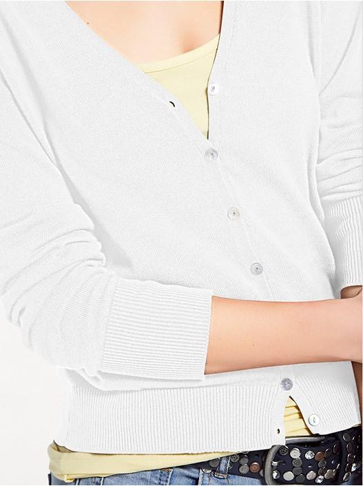 Creation L White V-Neck Button Up Cardigan From Creation L