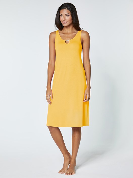 Creation L Yellow Keyhole Neckline Beach Dress From Creation L