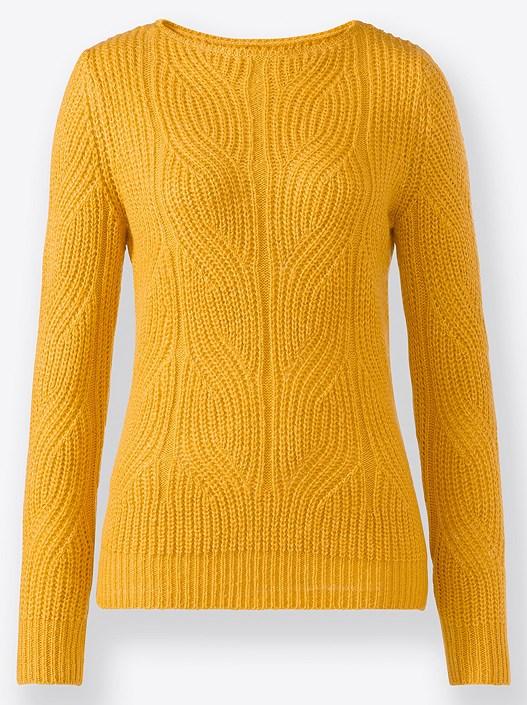 Creation L Yellow Ochre Boat Neckline Sweater From Creation L