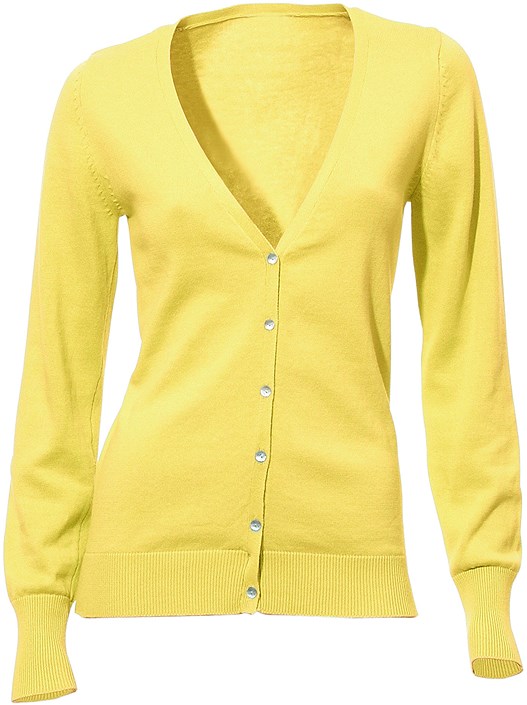 Creation L Yellow V-Neck Button Up Cardigan From Creation L