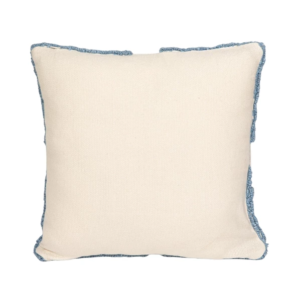 Creative Co Op 16" Square Fabric Tufted Indoor/Outdoor Pillow With Flower