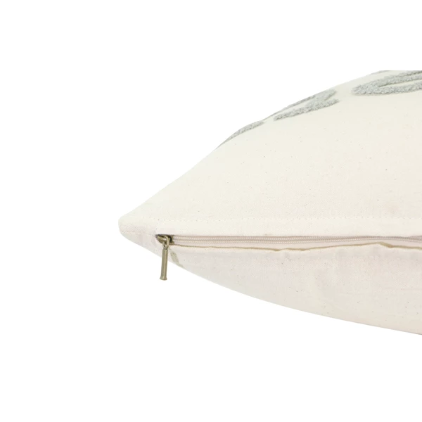 Creative Co Op 18" Cotton Pillow W/ Embroidery "Oh Hello" Polyester Fill