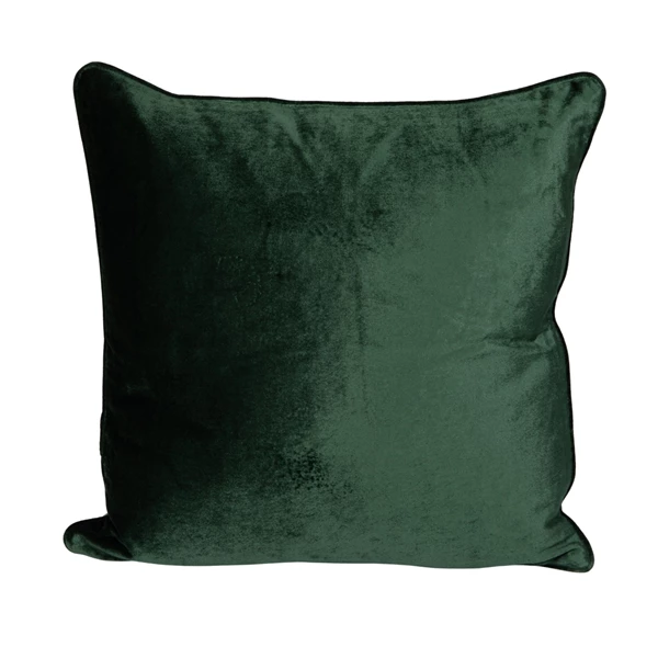 Creative Co Op 18" Square Cotton Blend Velvet Printed Pillow With Cranes & Piping