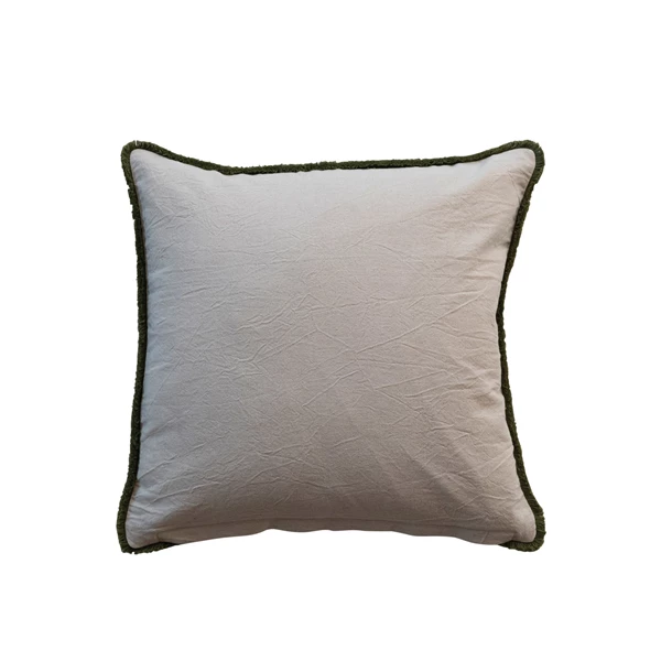 Creative Co Op 18" Square Cotton Slub Printed Pillow