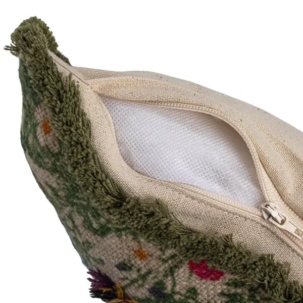 Creative Co Op 18" Square Cotton Slub Printed Pillow