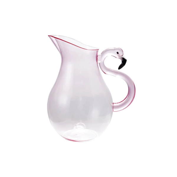 creative co op 2-1/2 Quart Acrylic Pitcher with Flamingo Handle Pink & Black creative co op 2-1/2 Quart Acrylic Pitcher with Flamingo Handle Pink & Black