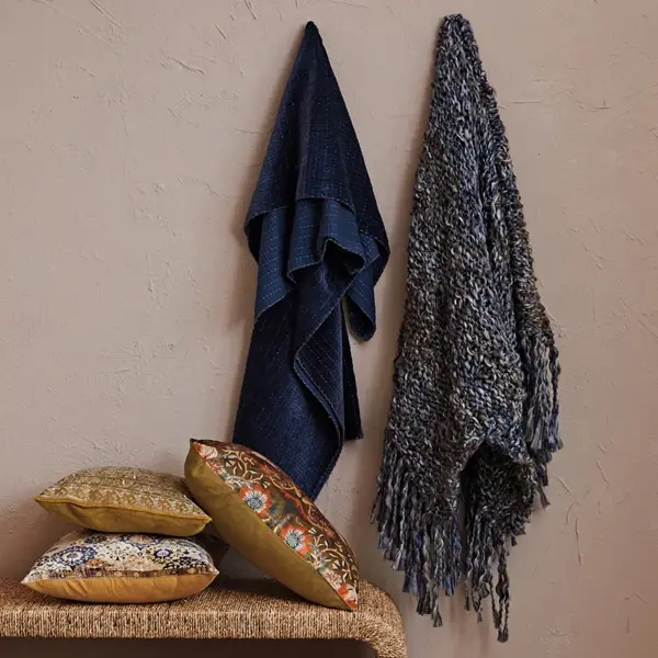 Creative Co Op 20" Square Cotton Velvet Printed Pillow