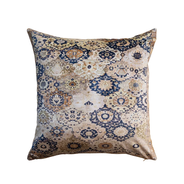 creative co op 20" Square Cotton Velvet Printed Pillow