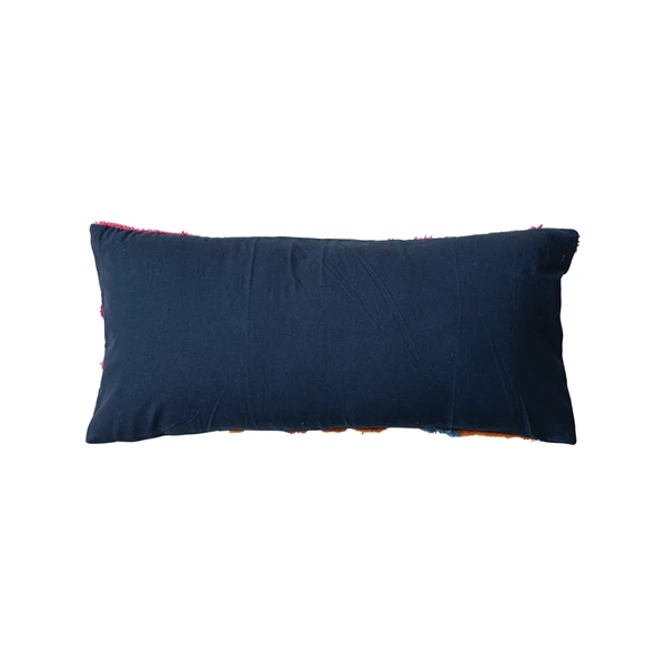 Creative Co Op 27"L X 12"H Embroidered Fabric Indoor/Outdoor Lumbar Pillow W/ Tufted Botanicals