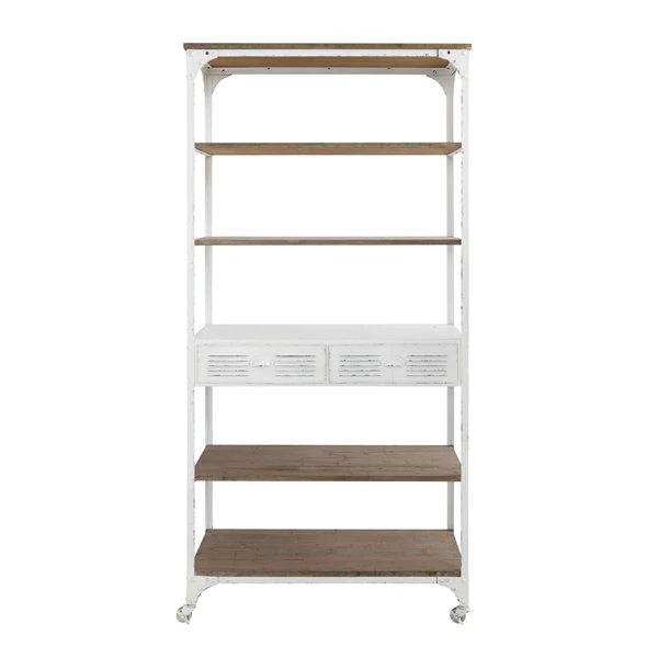 creative co op 5-Tier Shelf with Drawers on Casters