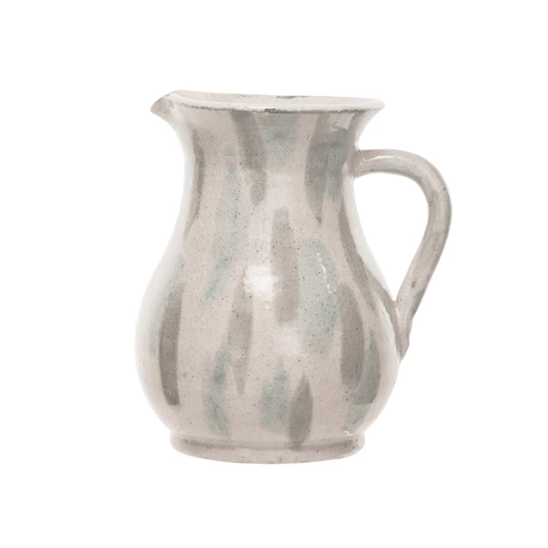creative co op 72 oz. Hand-Painted Terra-cotta Pitcher (Each One Will Vary)