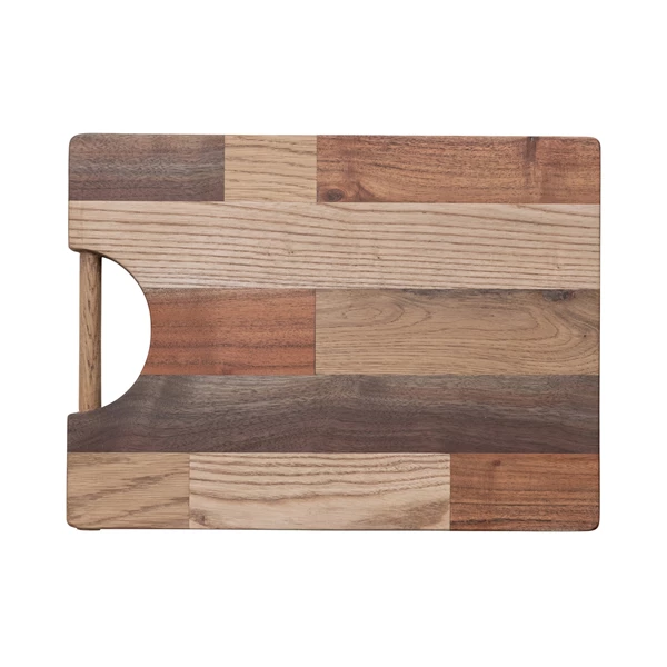 creative co op Acacia Pine & Mango Wood End Grain Cheese/Cutting Board