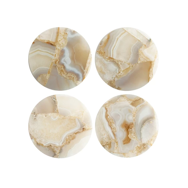 creative co op Agate Coasters Set of 4 (Each One Will Vary)