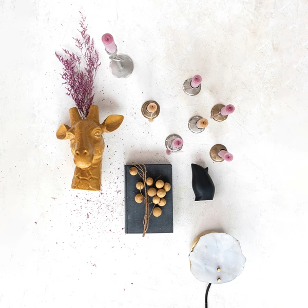 Creative Co Op Agate & Metal Wall Lamp W/ Inline Switch (Each One Will Vary)