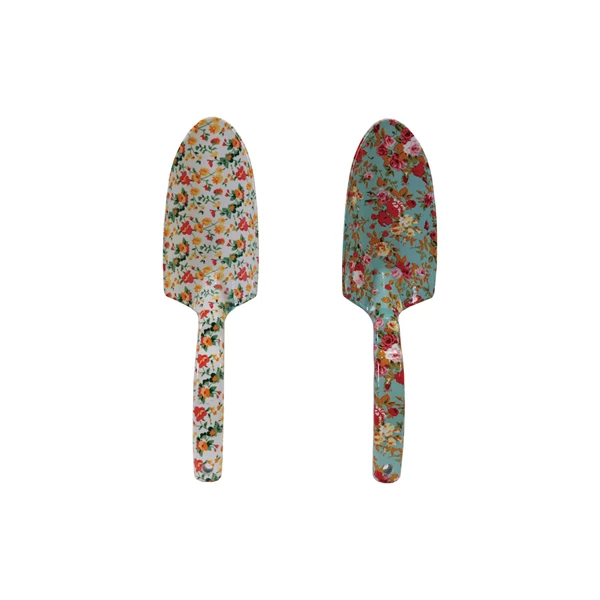 creative co op Aluminum Garden Spade with Floral Pattern 2 Styles