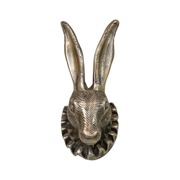 Creative Co Op Cast Aluminum Rabbit Head With Ruff Collar Wall Décor