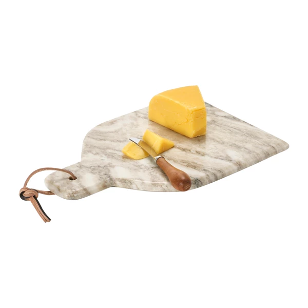 Creative Co Op Cheese/Cutting Board With Canape Knife Set Of 2