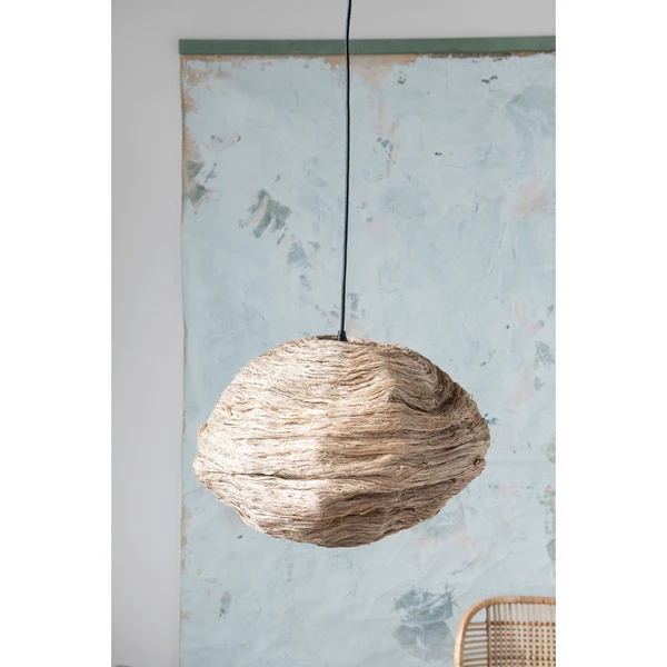 Creative Co Op Collapsible Banana Fiber Pendant Lamp