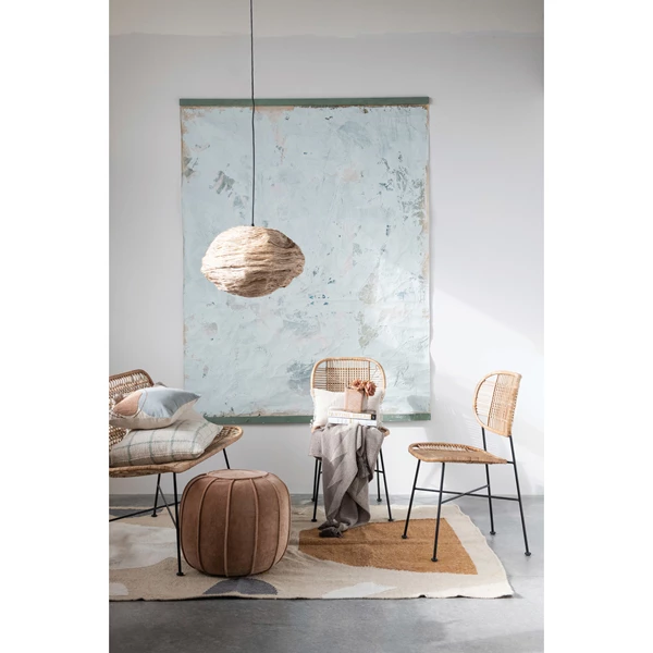 Creative Co Op Collapsible Banana Fiber Pendant Lamp