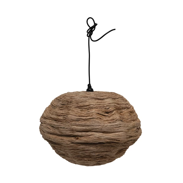 creative co op Collapsible Banana Fiber Pendant Lamp