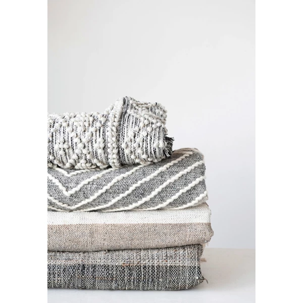 Creative Co Op Cotton Blend Dhurrie Floor Runner With Pattern And Fringe