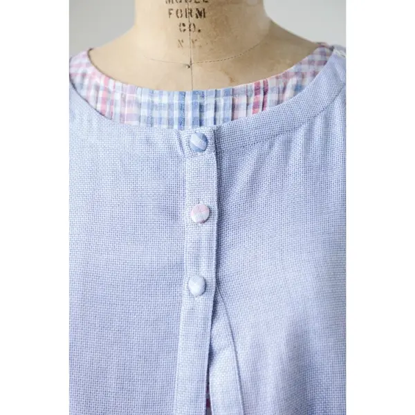 Creative Co Op Cotton Chambray Dobby Lou Jacket Medium