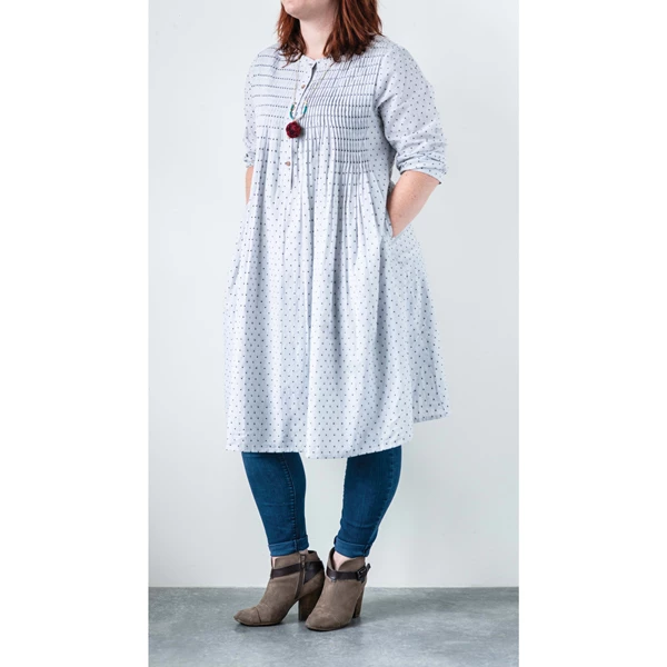 Creative Co Op Cotton Dobby Cathy Dress Extra Small