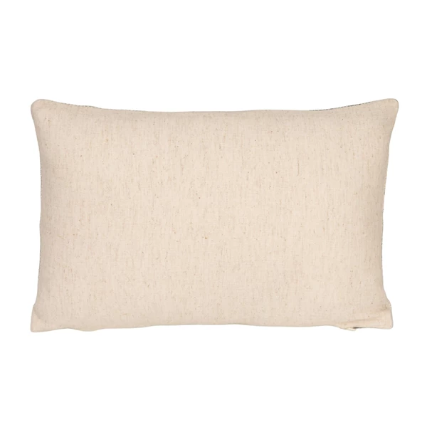 Creative Co Op Cotton & Jute Embroidered Lumbar Pillow With Flower Pattern