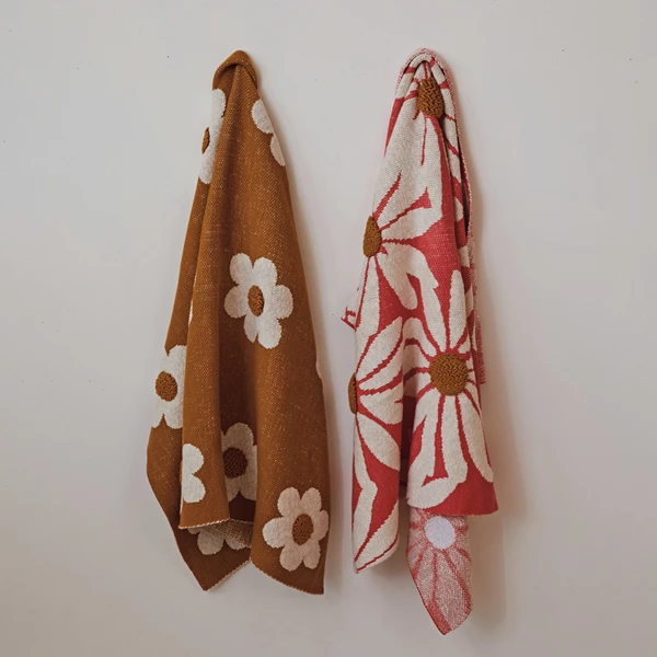 Creative Co Op Cotton Knit Baby Blanket W/ Flowers & Tufting