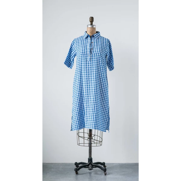 creative co op Cotton Seer Sucker Veronica Dress Small